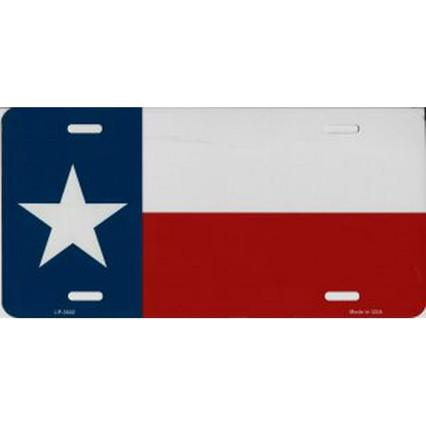 Texas State Flag Metal License Plate 